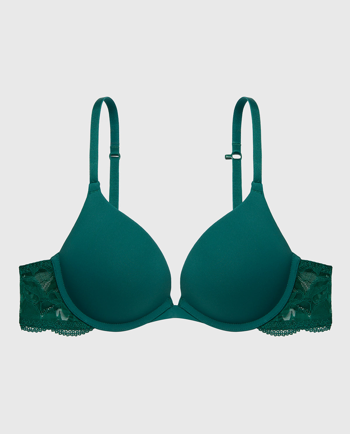 La Senza Charmed Micro Cup Bra with Lace Wing in Emerald Green