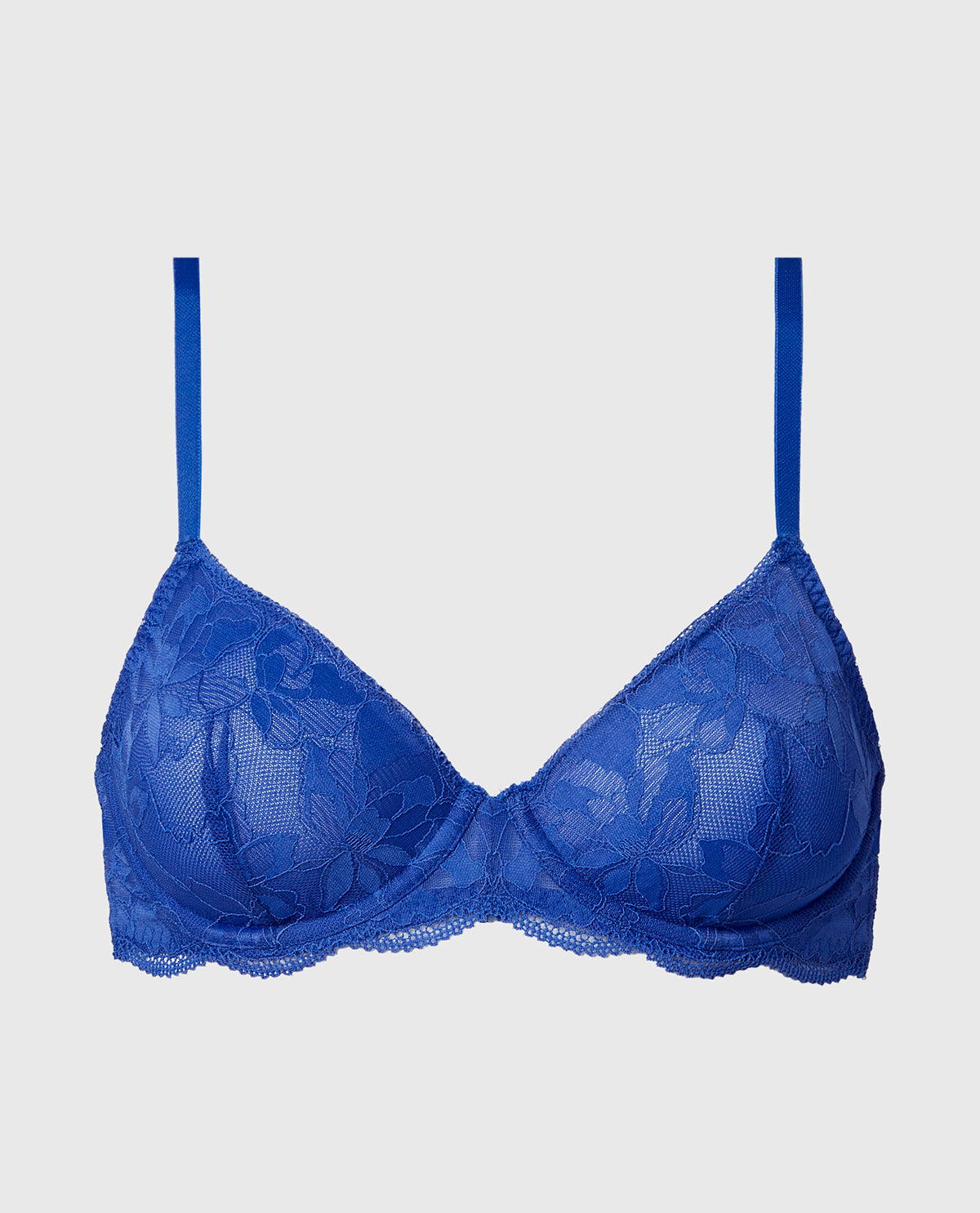 La Senza Charmed unlined demi bra in Dazzling Blue