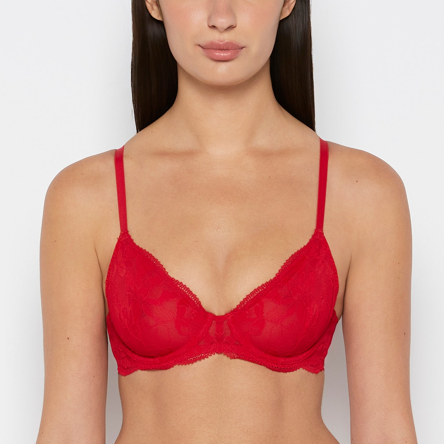 La Senza Charmed unlined demi bra in Crimson