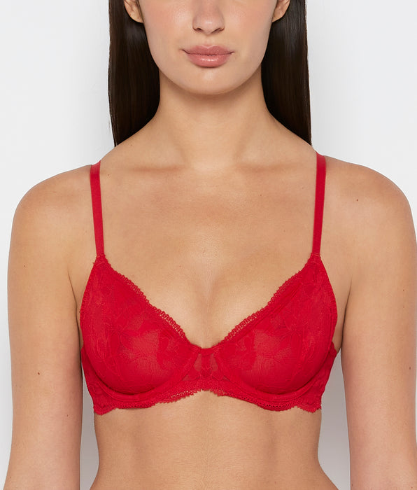 La Senza Charmed unlined demi bra in Crimson