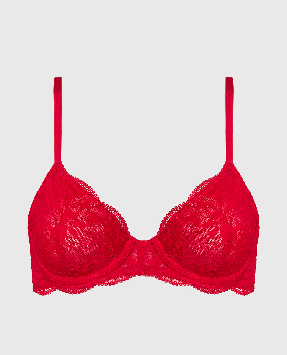 La Senza Charmed unlined demi bra in Crimson