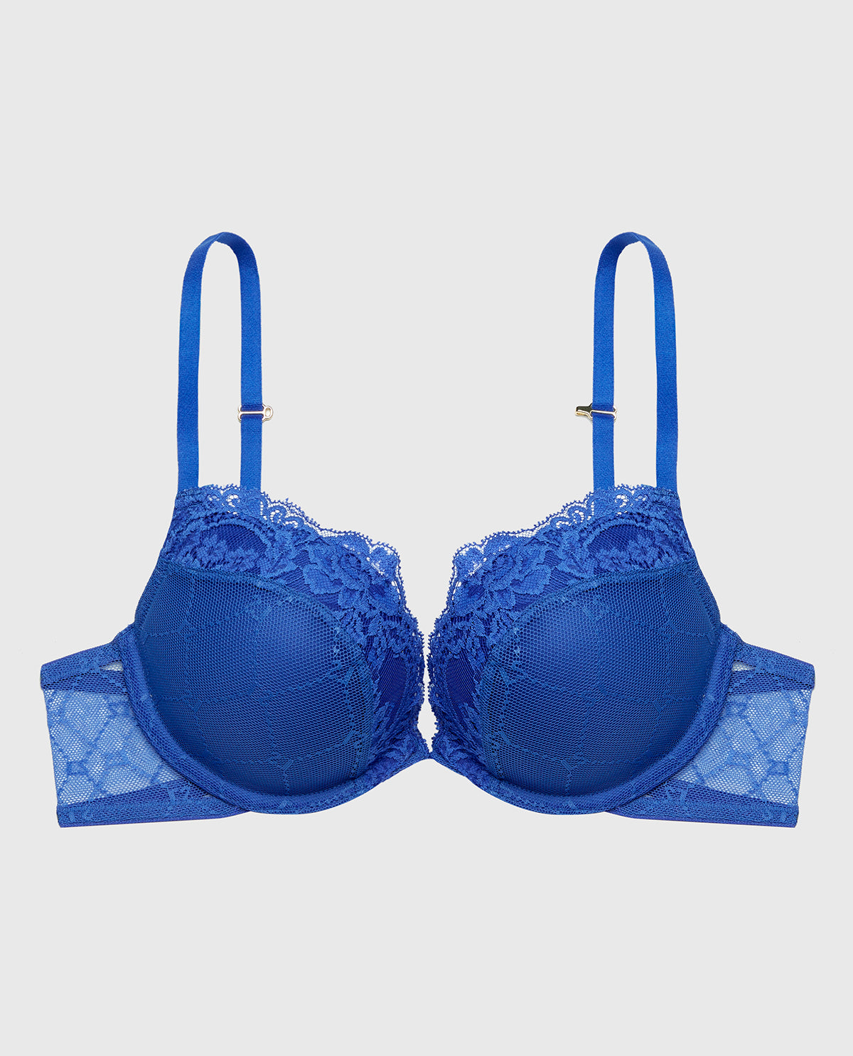 La Senza Push up Opulent Lace bra with lace cradle in Dazzling Blue