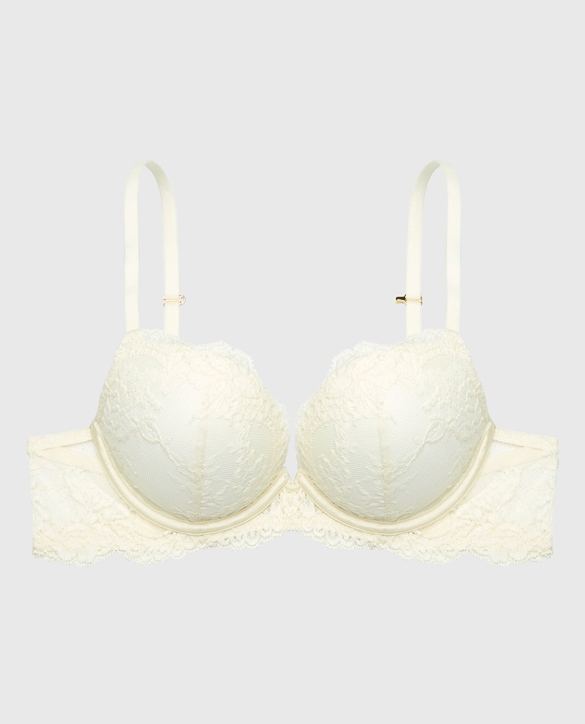 La Senza Push up Opulent Lace bra with lace cradle in Egret