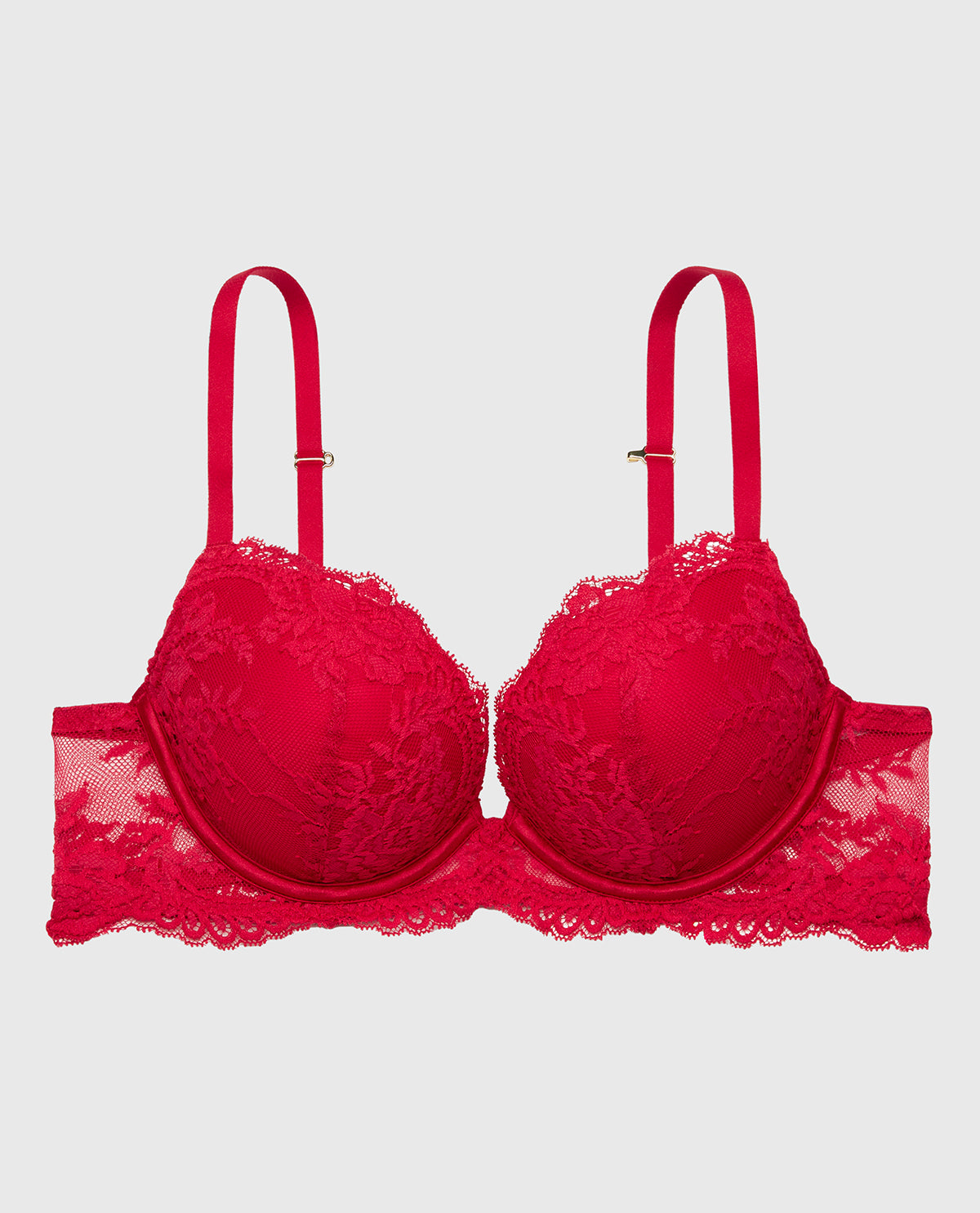 La Senza Push up Opulent Lace bra with lace cradle in Crimson