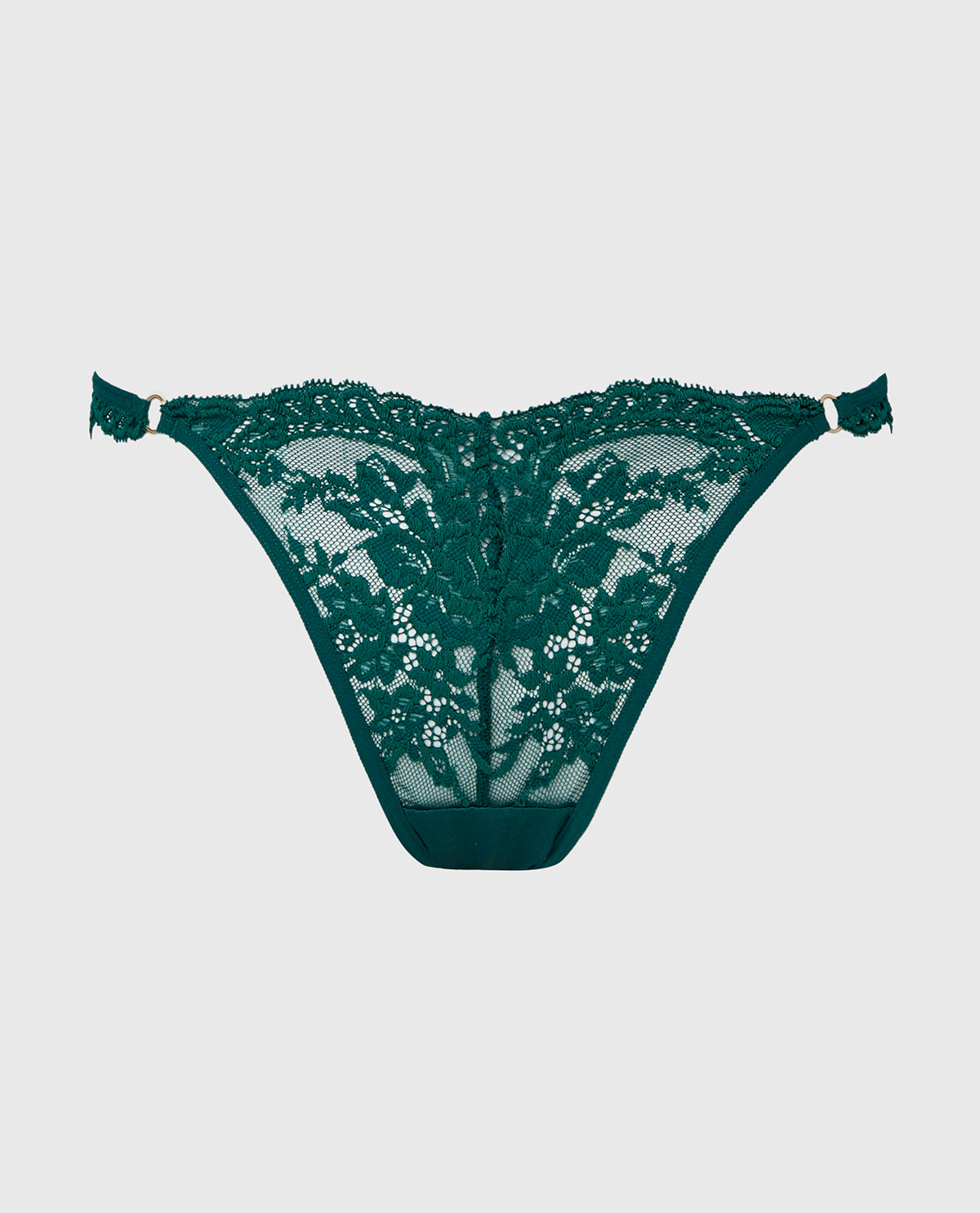 La Senza Diva Cheeky Thong Lace Panty in Emerald Green