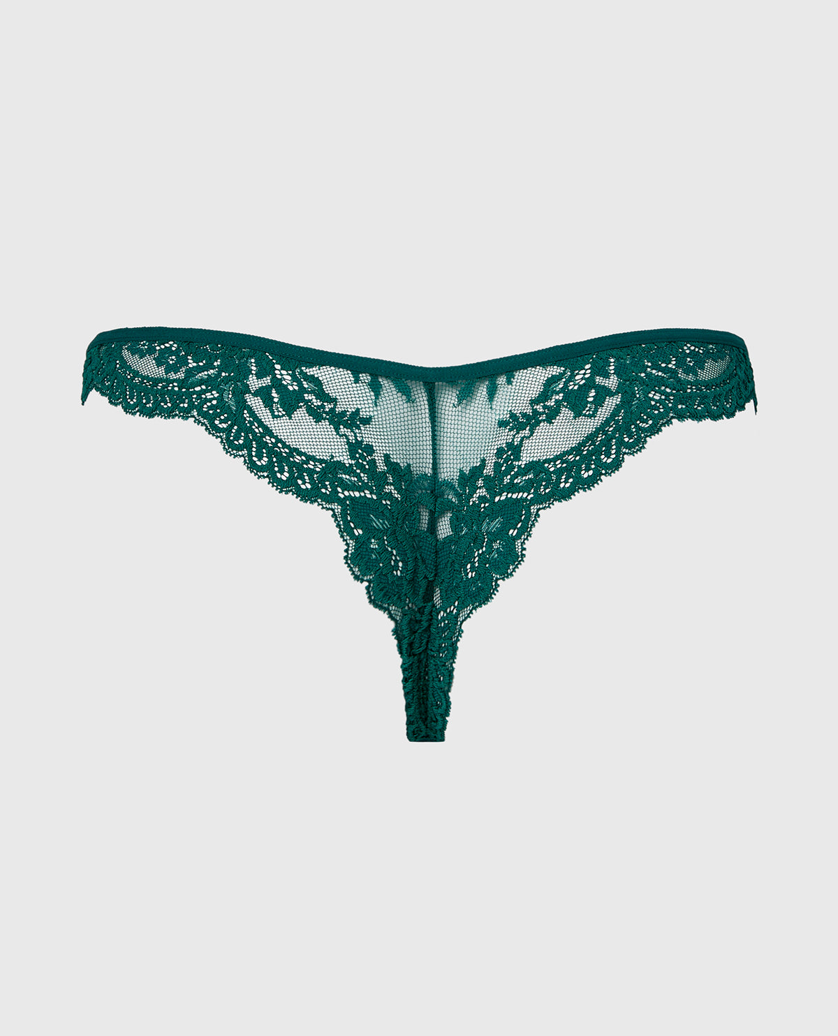 La Senza Diva Cheeky Thong Lace Panty in Emerald Green