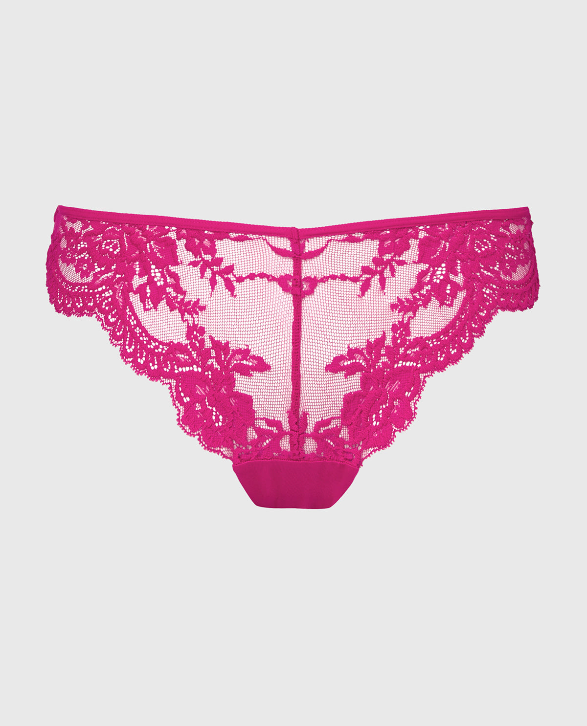 La Senza Diva Cheeky V-Waist Lace Panty in Fuchsia Red
