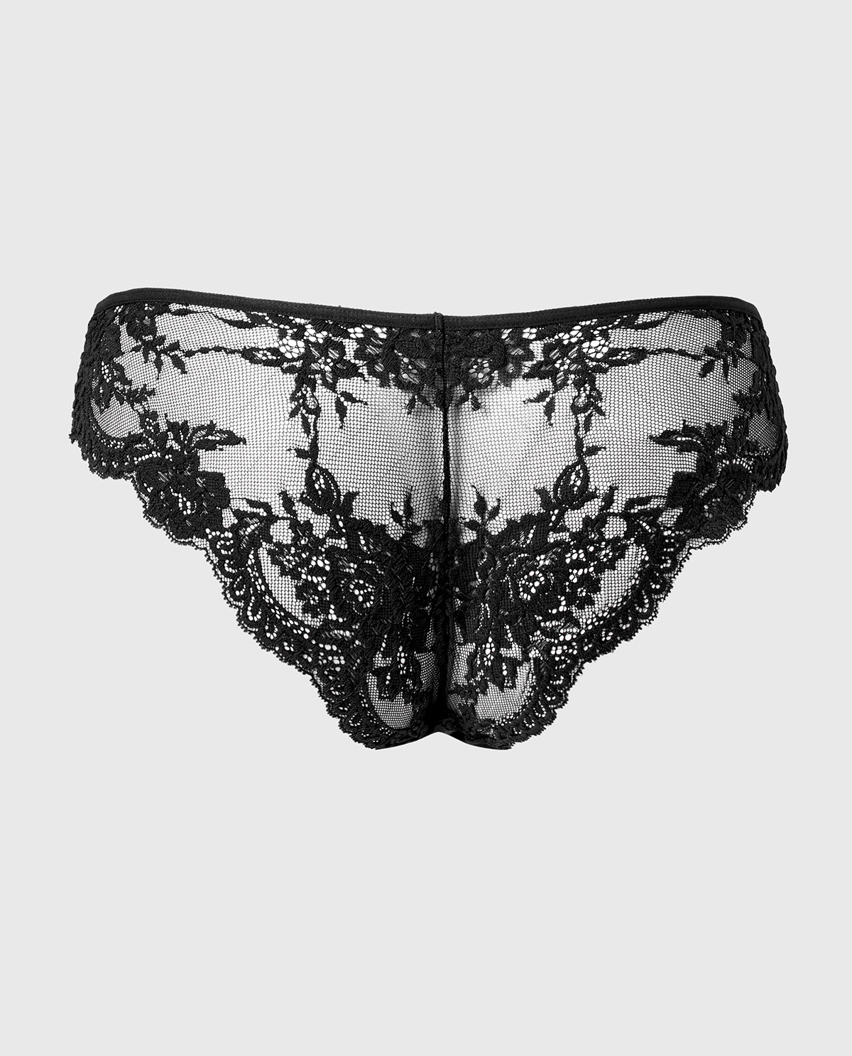 La Senza Diva Cheeky V-Waist Lace Panty in Tuxedo Black