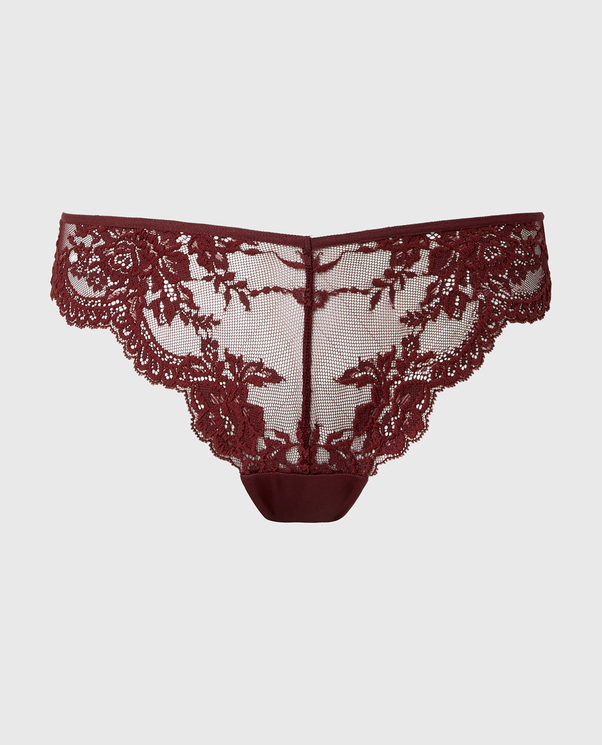 La Senza Diva Cheeky V-Waist Lace Panty in Bitter Chocolate
