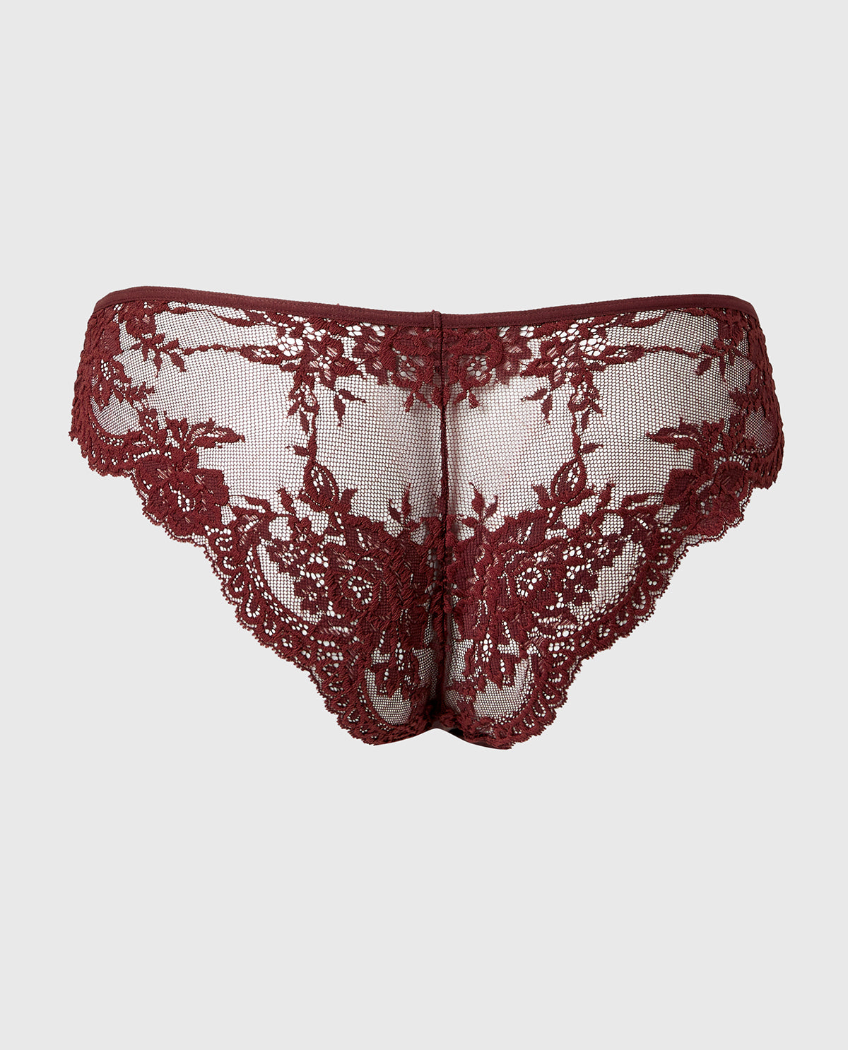 La Senza Diva Cheeky V-Waist Lace Panty in Bitter Chocolate