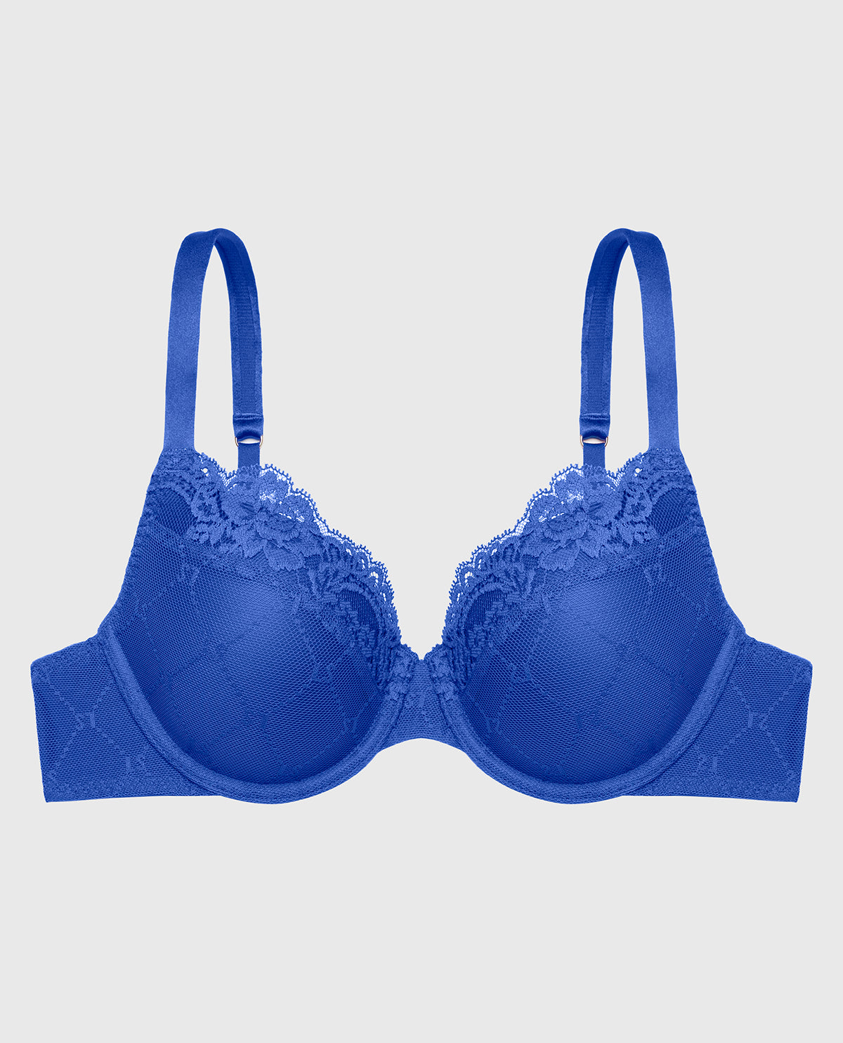 La Senza Lightly Lined Mesh Perfect Coverage Bra in Dazzling Blue