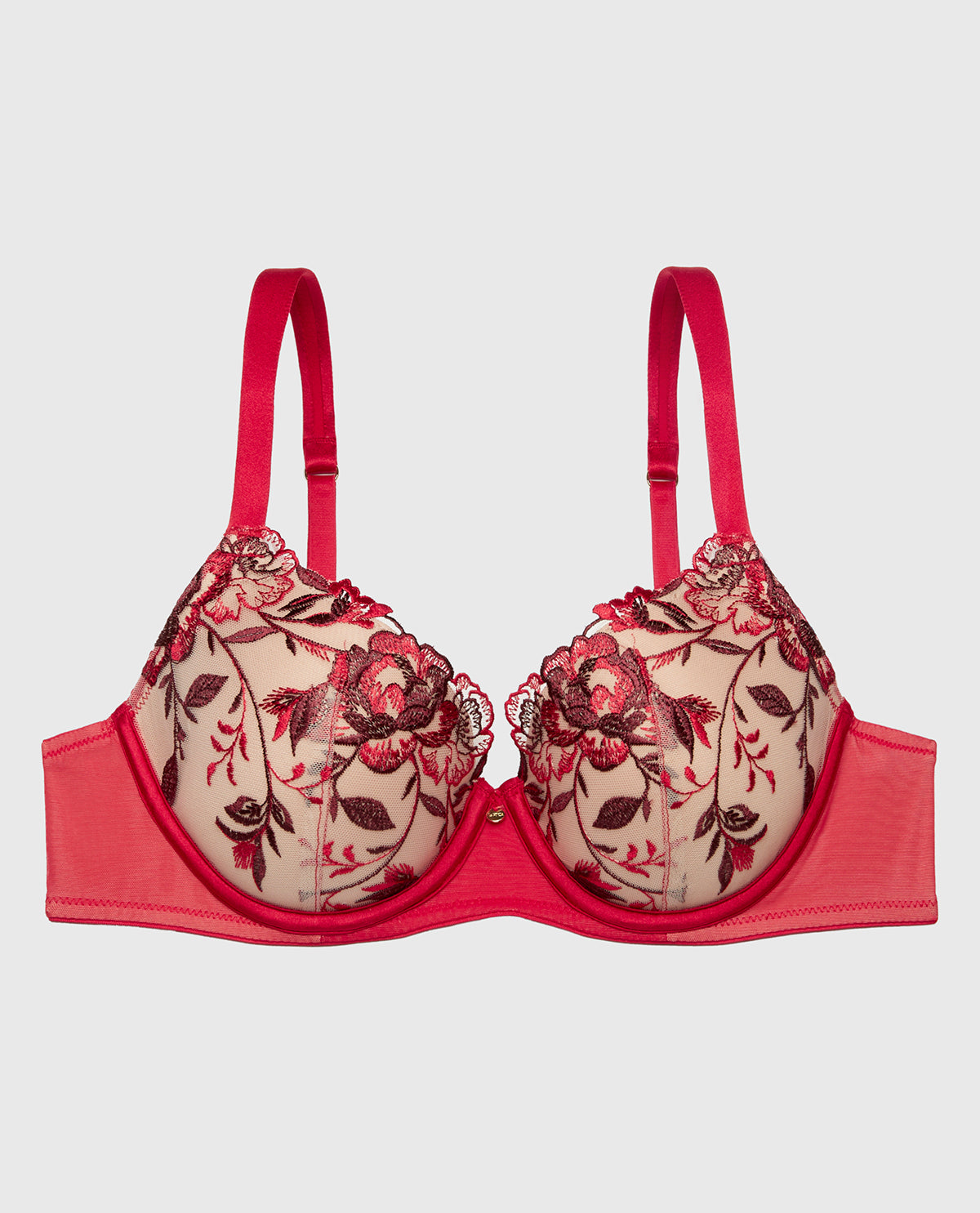La Senza Lightly Lined Perfect Coverage Bra in Evening Blush with Crimson and Russian Ruby
