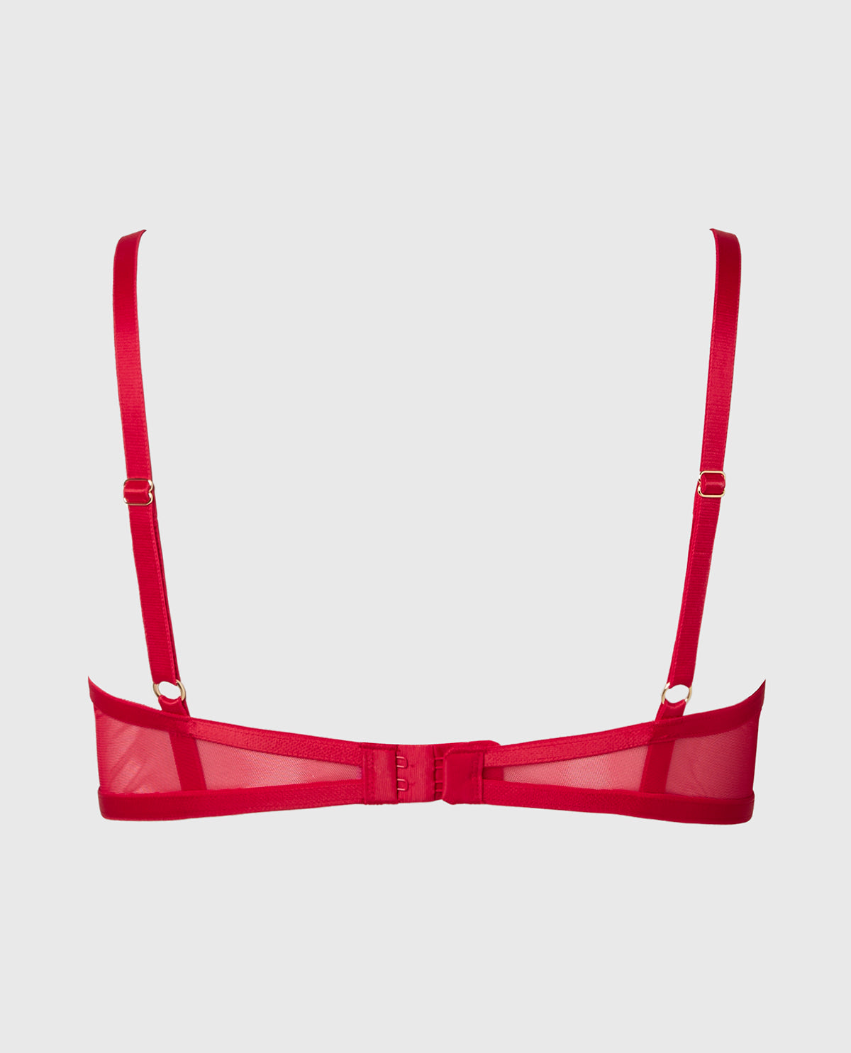 La Senza Unlined Demi Bra in Evening Blush with Crimson and Russian Ruby
