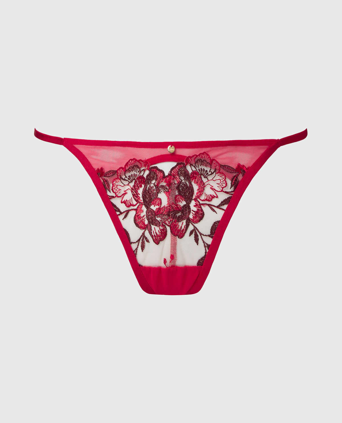 La Senza G-String Panty in Evening Blush with Crimson and Russian Ruby