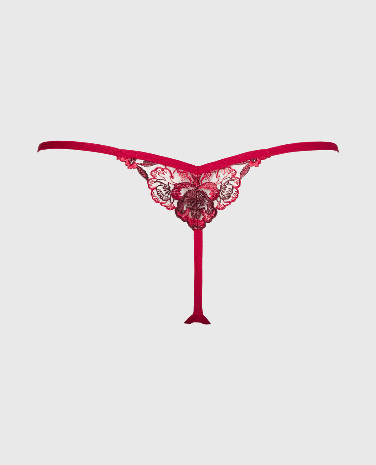La Senza G-String Panty in Evening Blush with Crimson and Russian Ruby