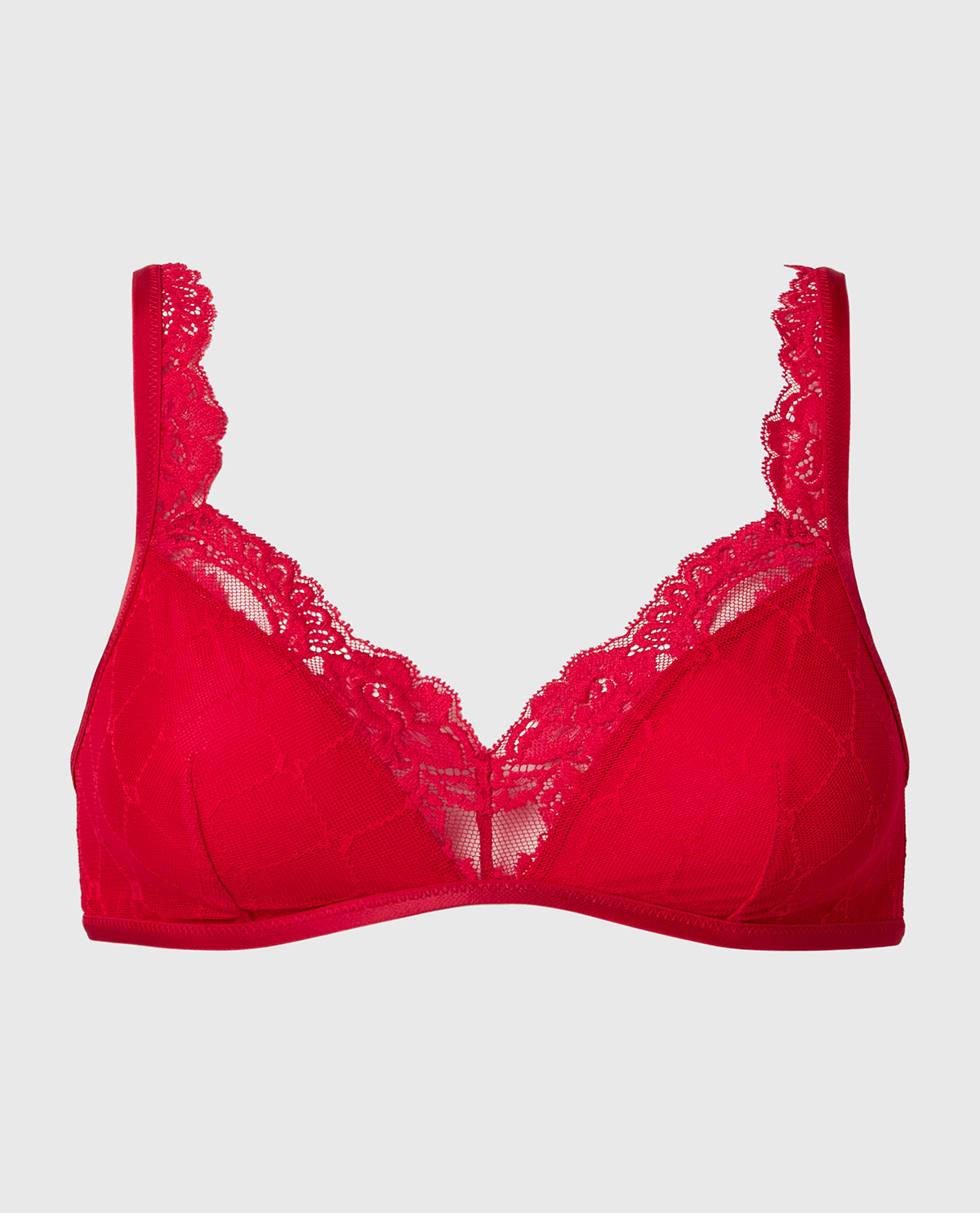 La Senza Mesh Demi Bra in Crimson