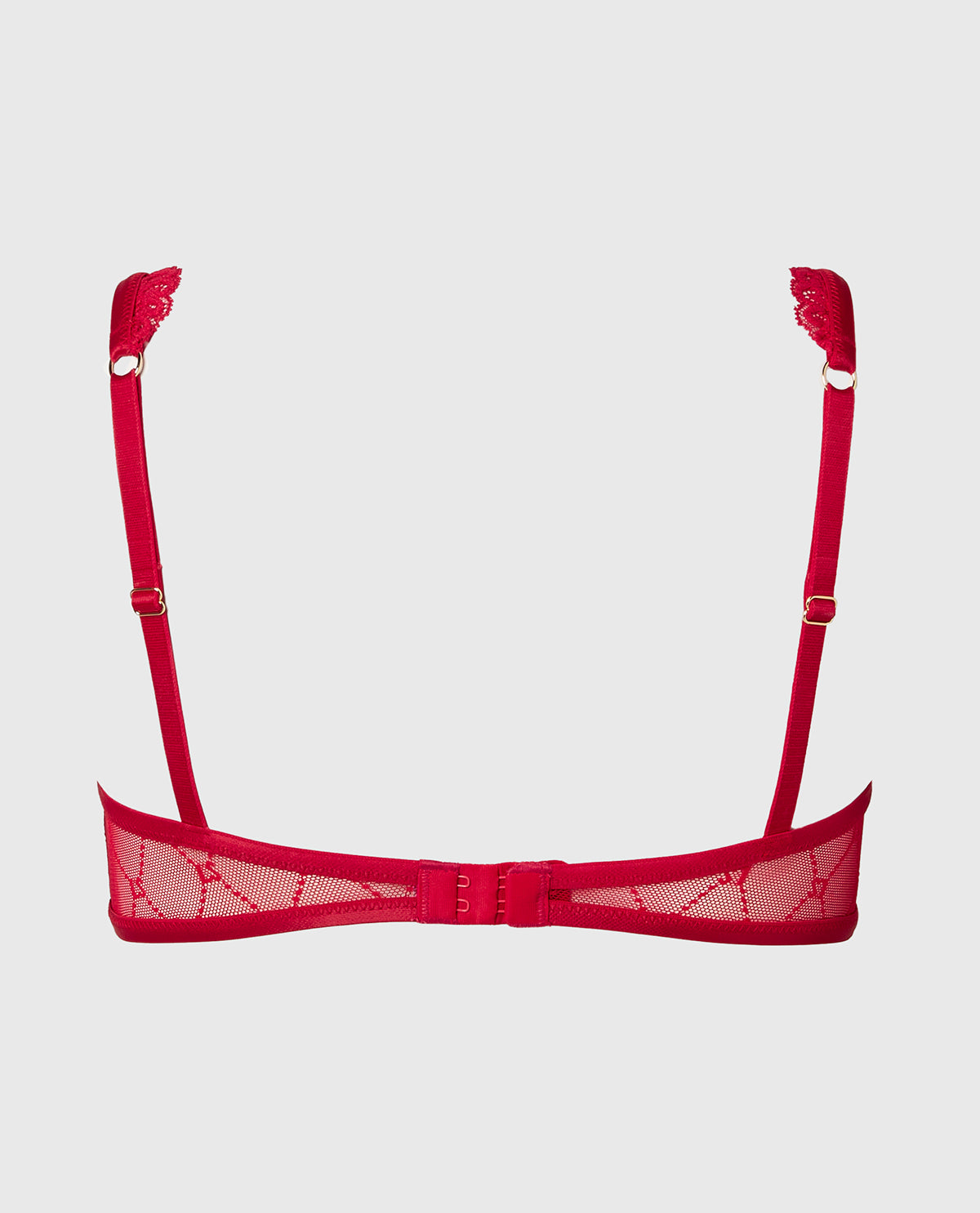 La Senza Mesh Demi Bra in Crimson