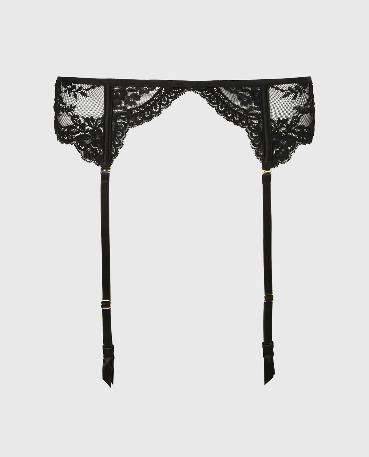 La Senza Mesh Garter in Tuxedo Black