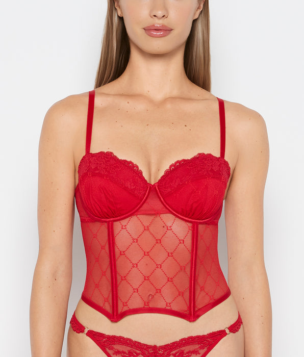 La Senza Bustier balconnet en filet cramoisi