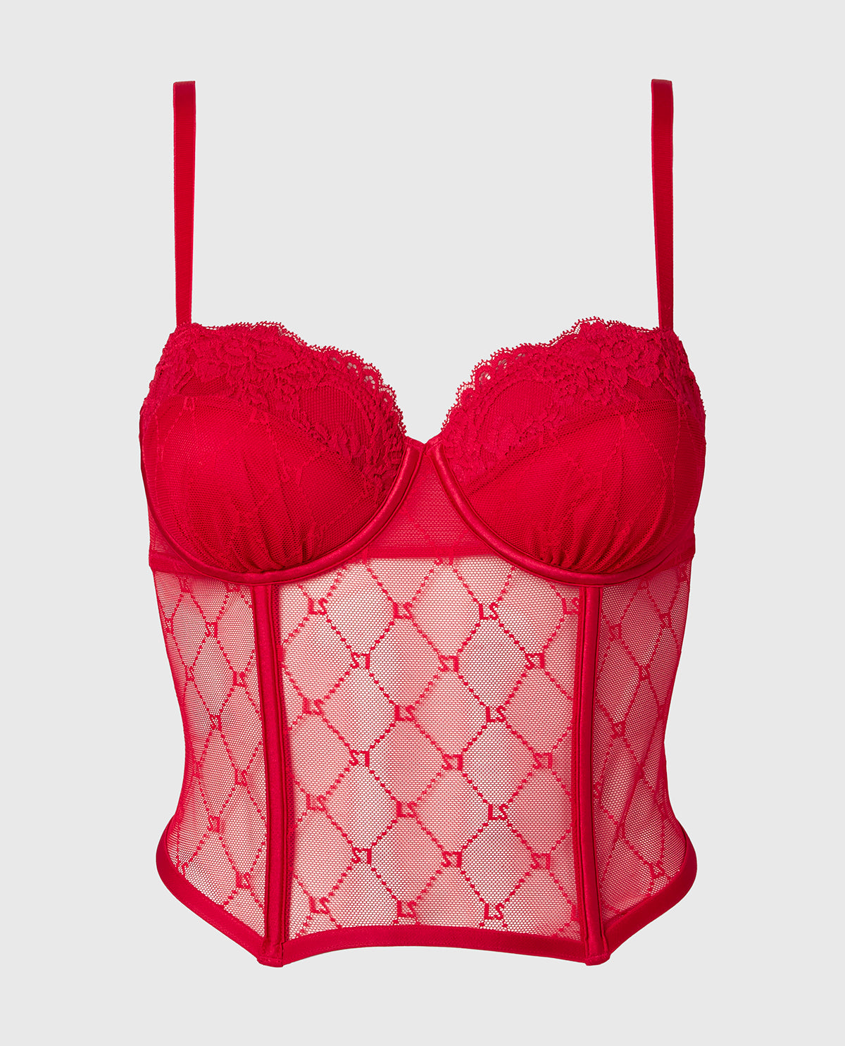 La Senza Bustier balconnet en filet cramoisi