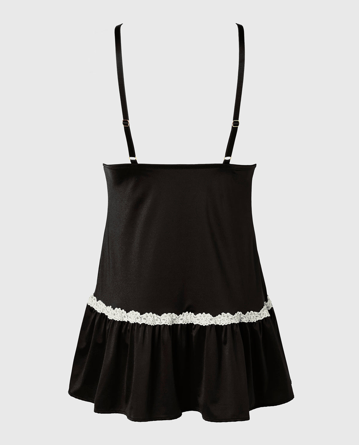 La Senza Wicked Lace Micro Dress in Tuxedo Black