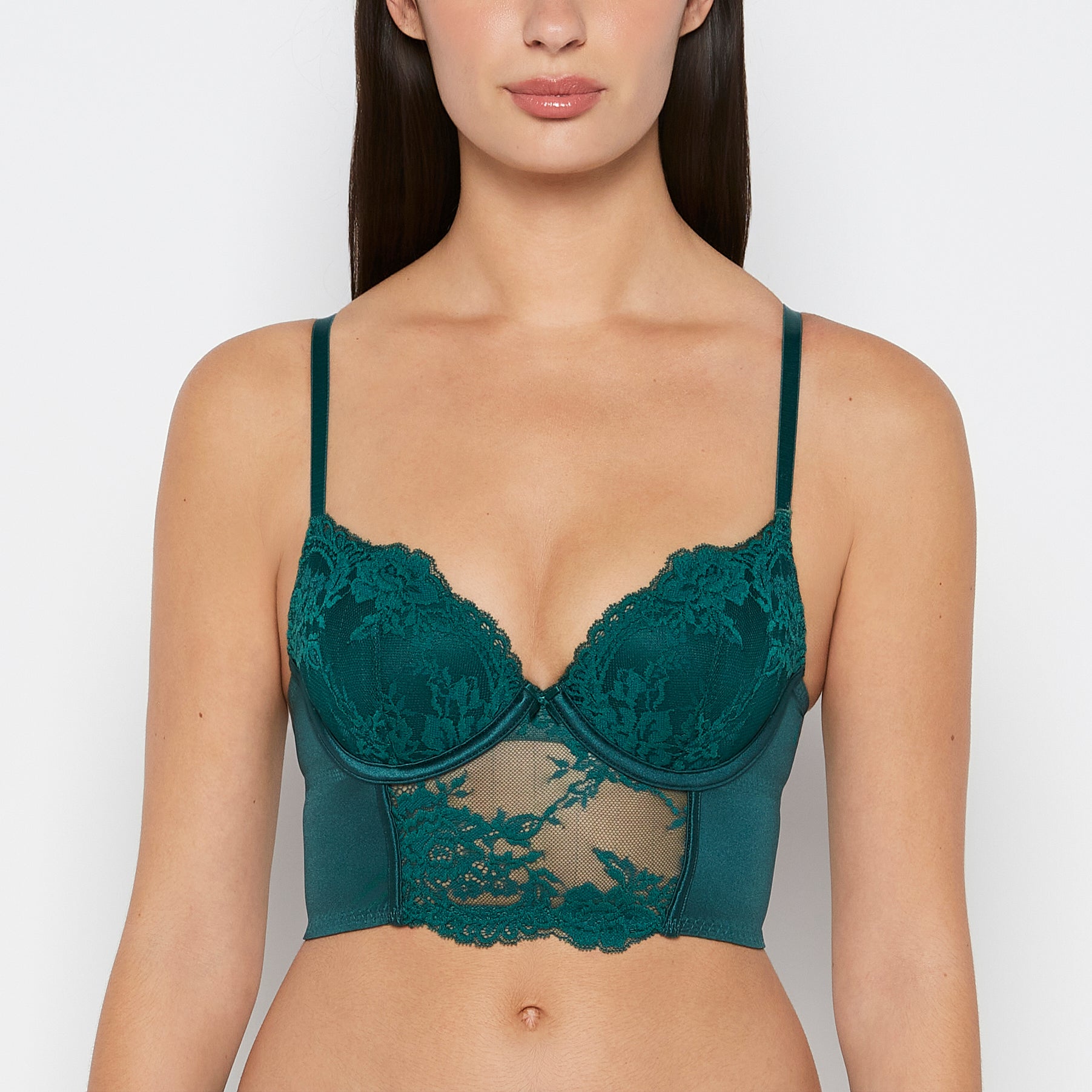 La Senza Bustier demi-buste smoking vert émeraude