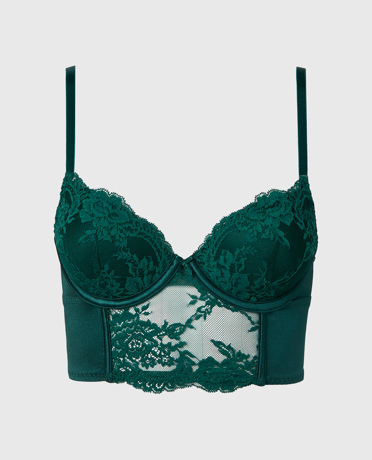 La Senza Bustier demi-buste smoking vert émeraude