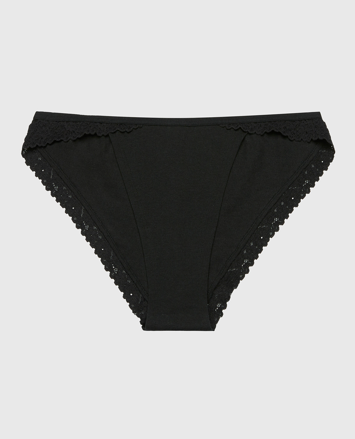 La Senza Mini Cheeky Panty with Cozy Trim in Tuxedo Black