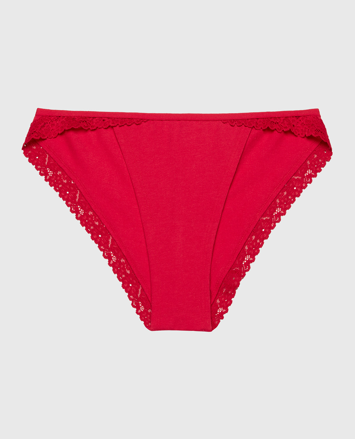 La Senza Mini Cheeky  Panty with Cozy Trim in Crimson