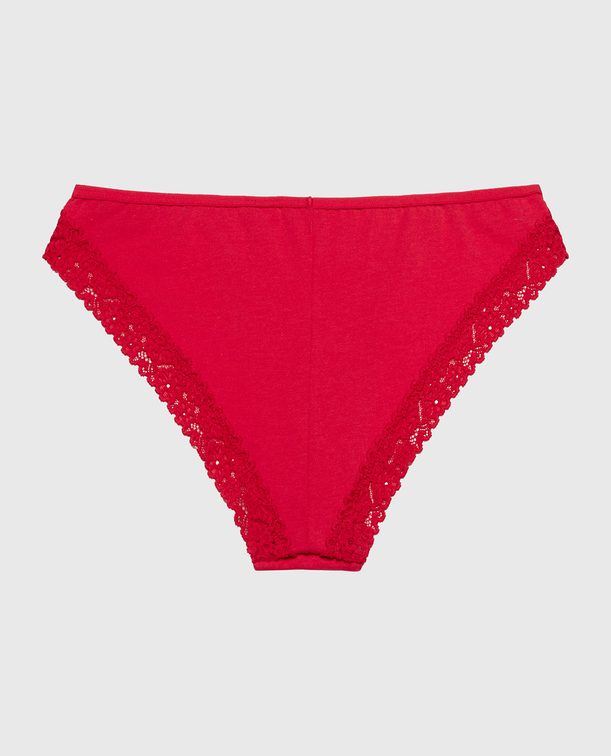 La Senza Mini Cheeky  Panty with Cozy Trim in Crimson