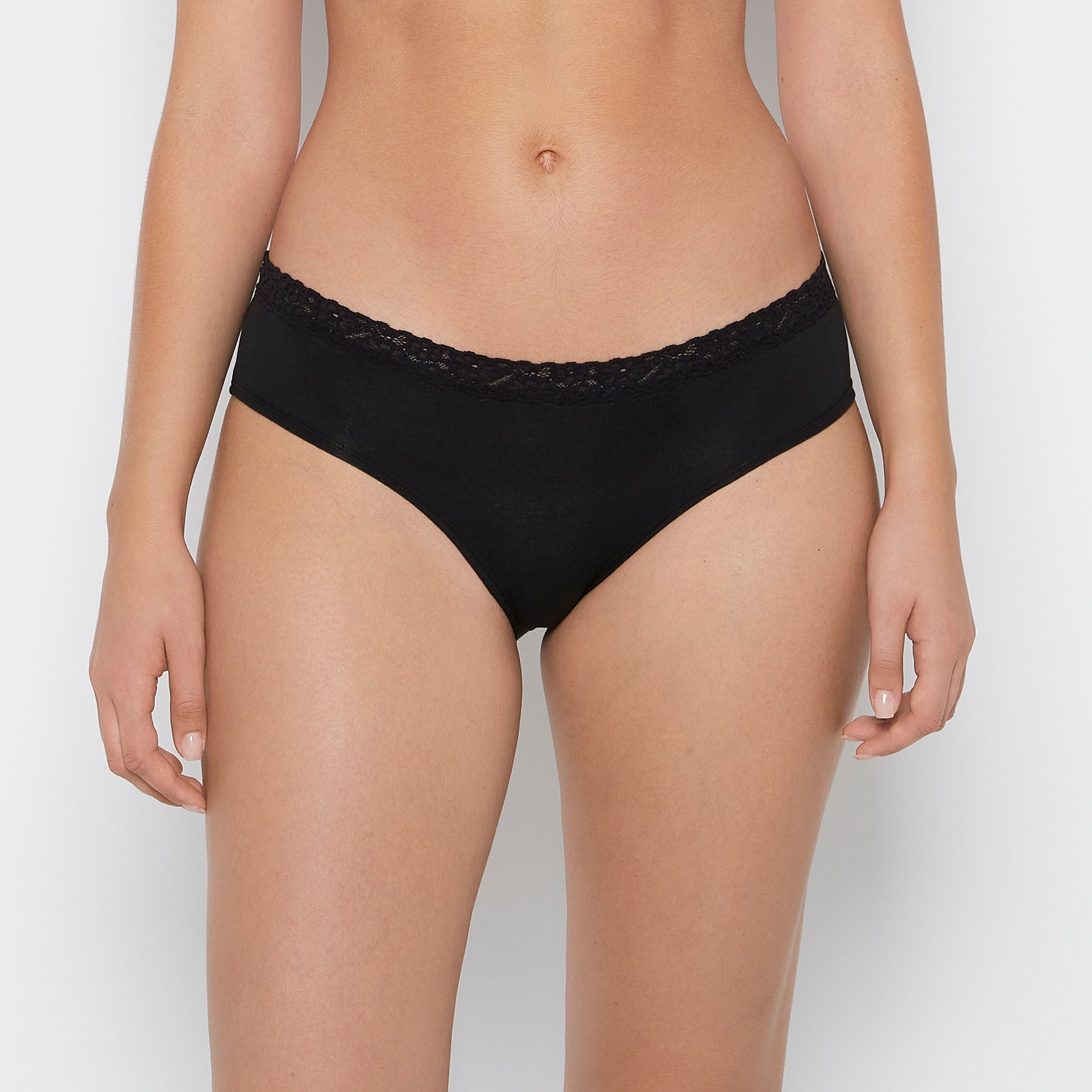 La Senza Culotte taille basse avec bordure confortable smoking noir