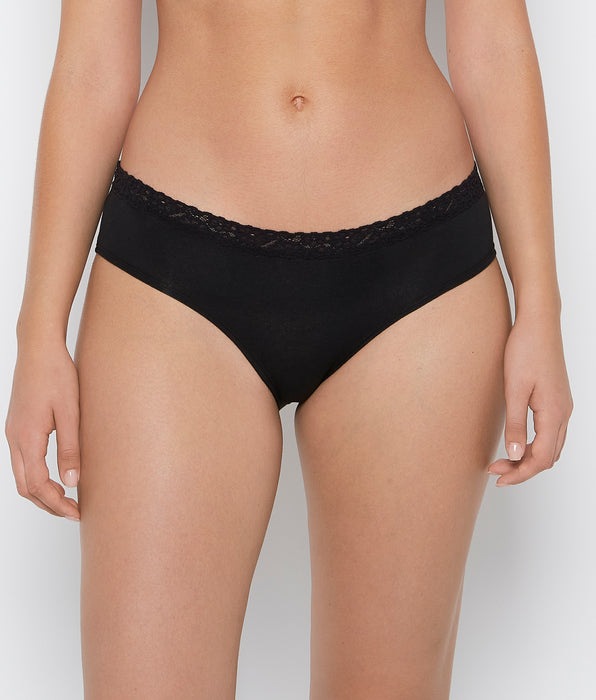 La Senza Culotte taille basse avec bordure confortable smoking noir