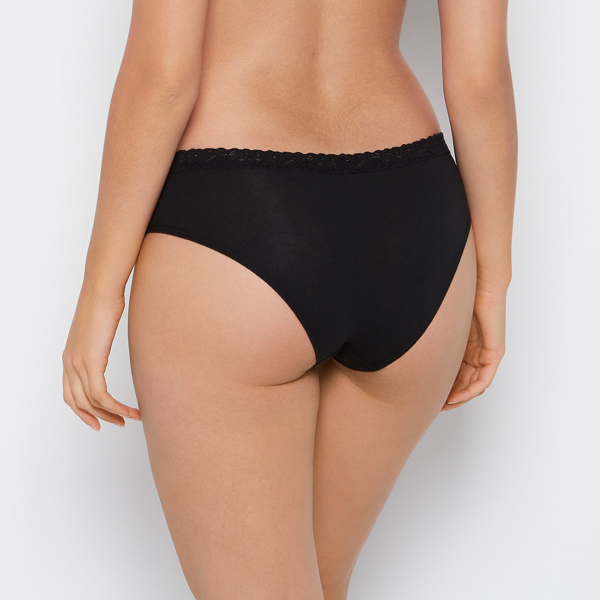 La Senza Culotte taille basse avec bordure confortable smoking noir