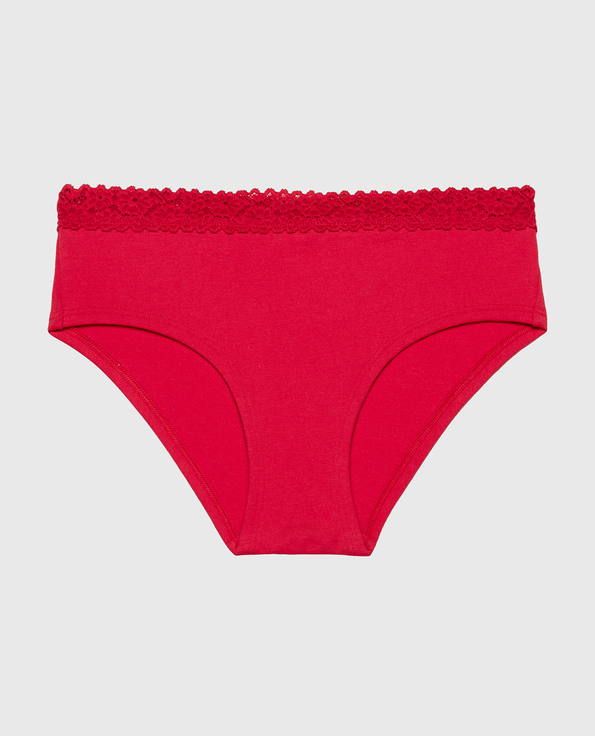 La Senza Cozy Trim Hipster Panty in Crimson