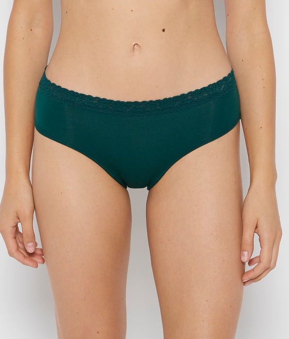 La Senza Cozy Trim Hipster Panty in Emerald Green