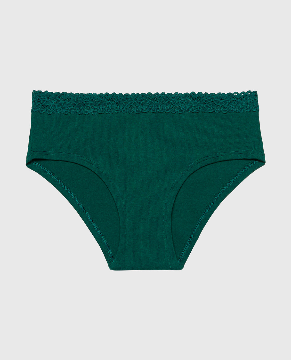 La Senza Cozy Trim Hipster Panty in Emerald Green