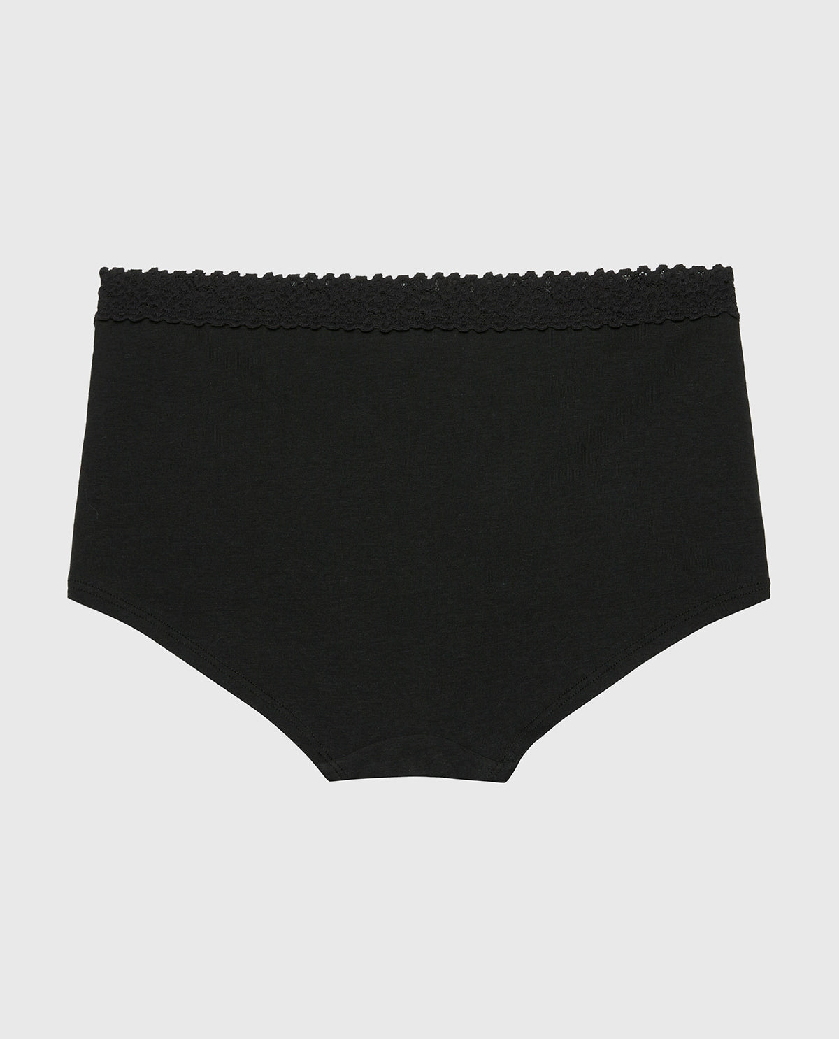 La Senza Boyshort Pantie with Cozy Trim in Tuxedo Black