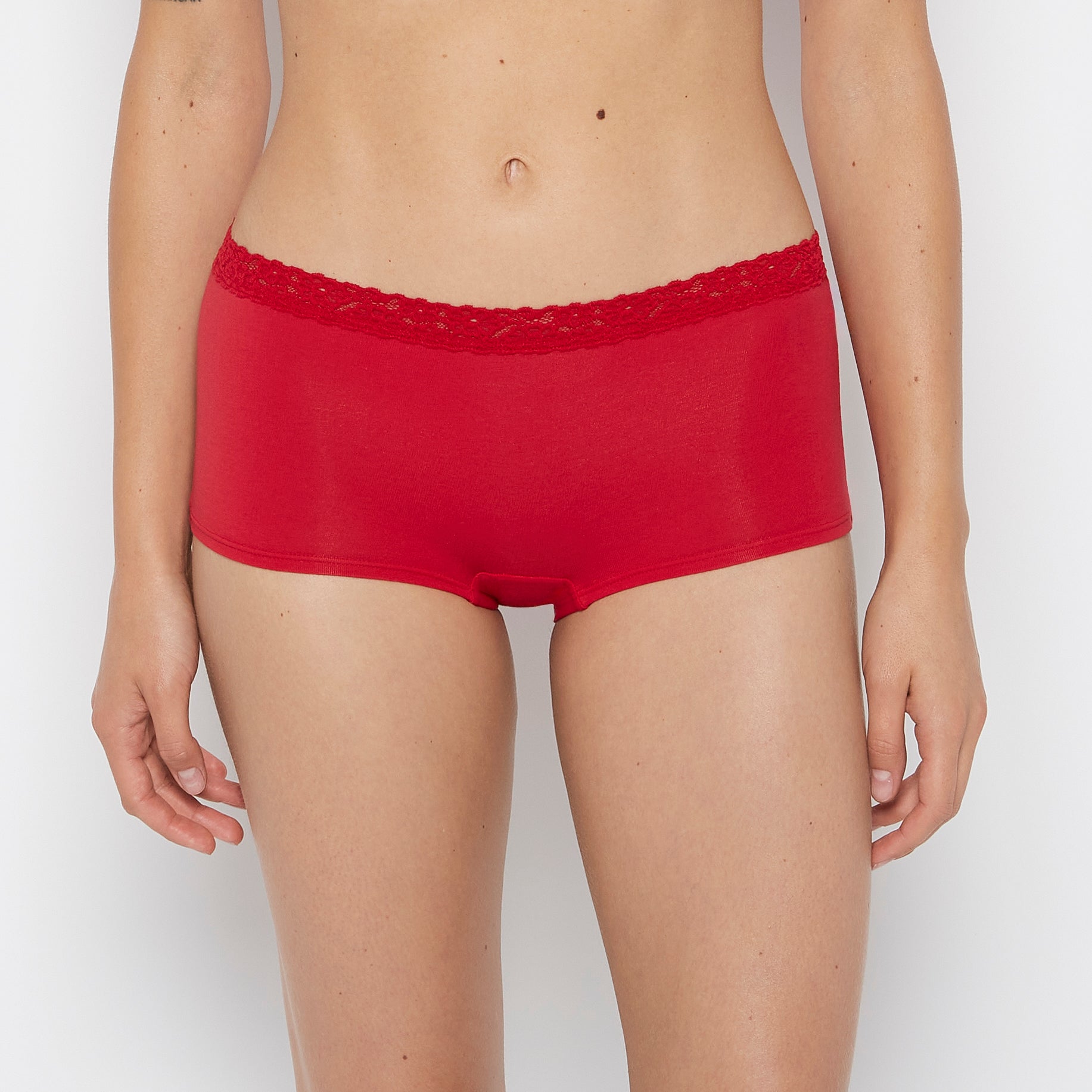 La Senza Boyshort Pantie with Cozy Trim in Crimson