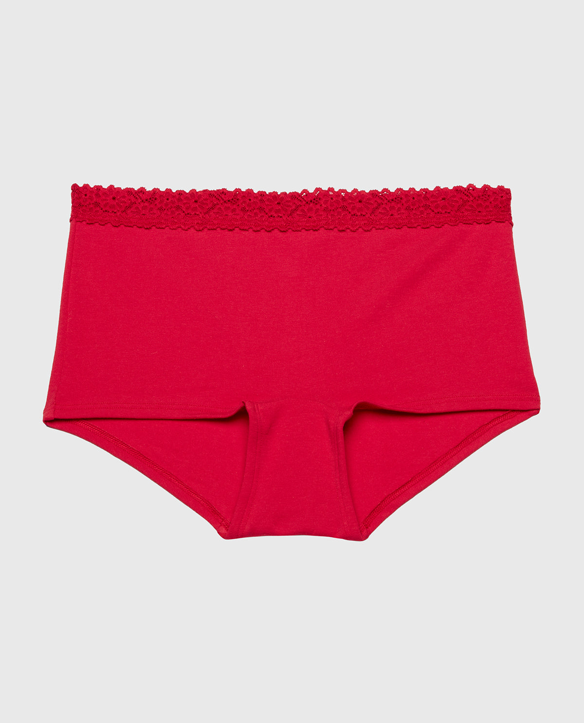 La Senza Boyshort Pantie with Cozy Trim in Crimson