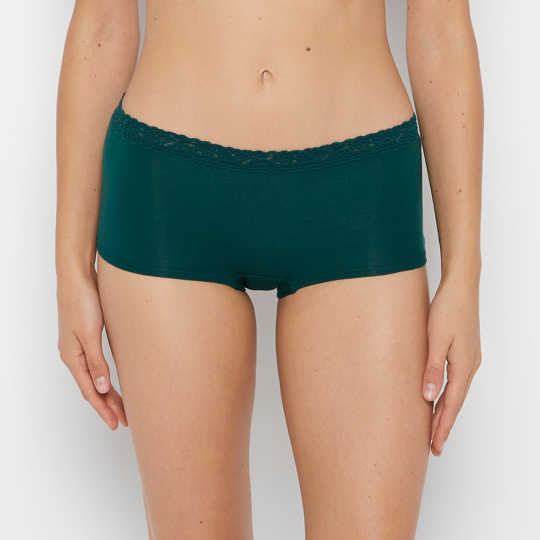 La Senza Boyshort Pantie with Cozy Trim in Emerald Green