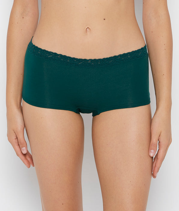 La Senza Boyshort Pantie with Cozy Trim in Emerald Green