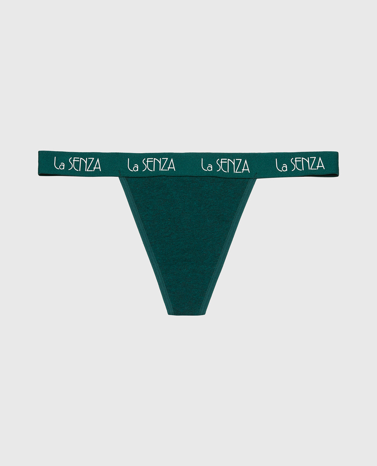 La Senza G-String with Art Deco Logo in Emerald Green Heather