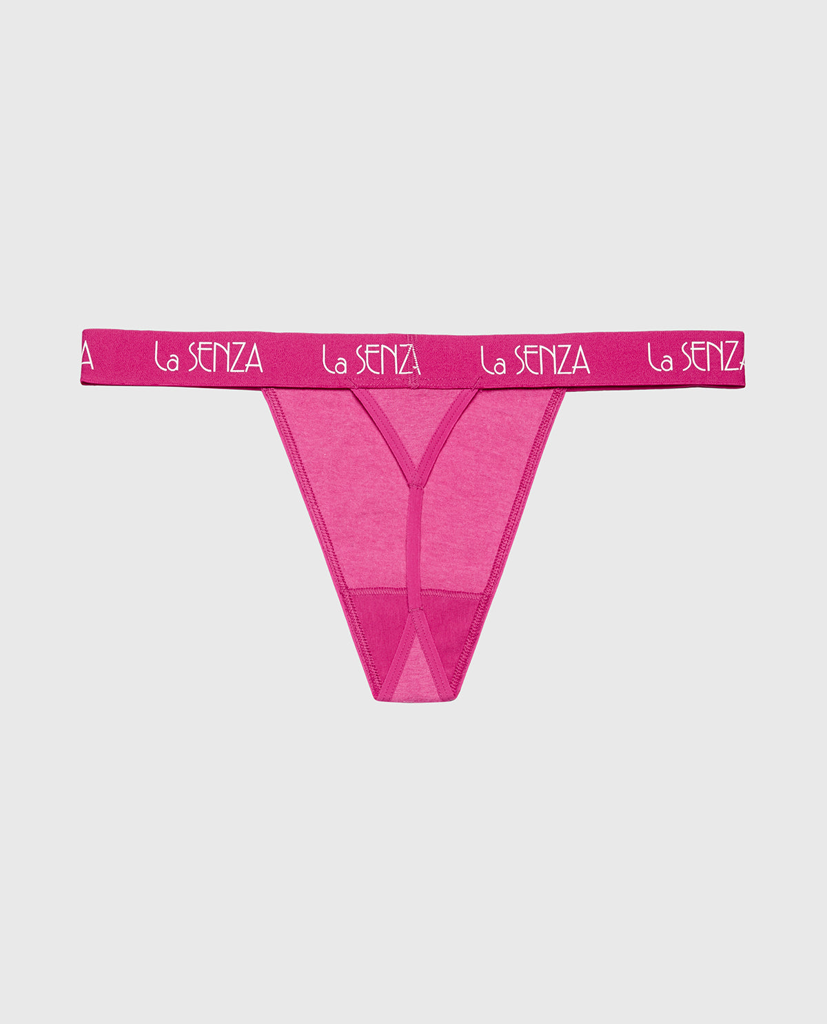 La Senza G-String with Art Deco Logo in Fuchsia Red Heather