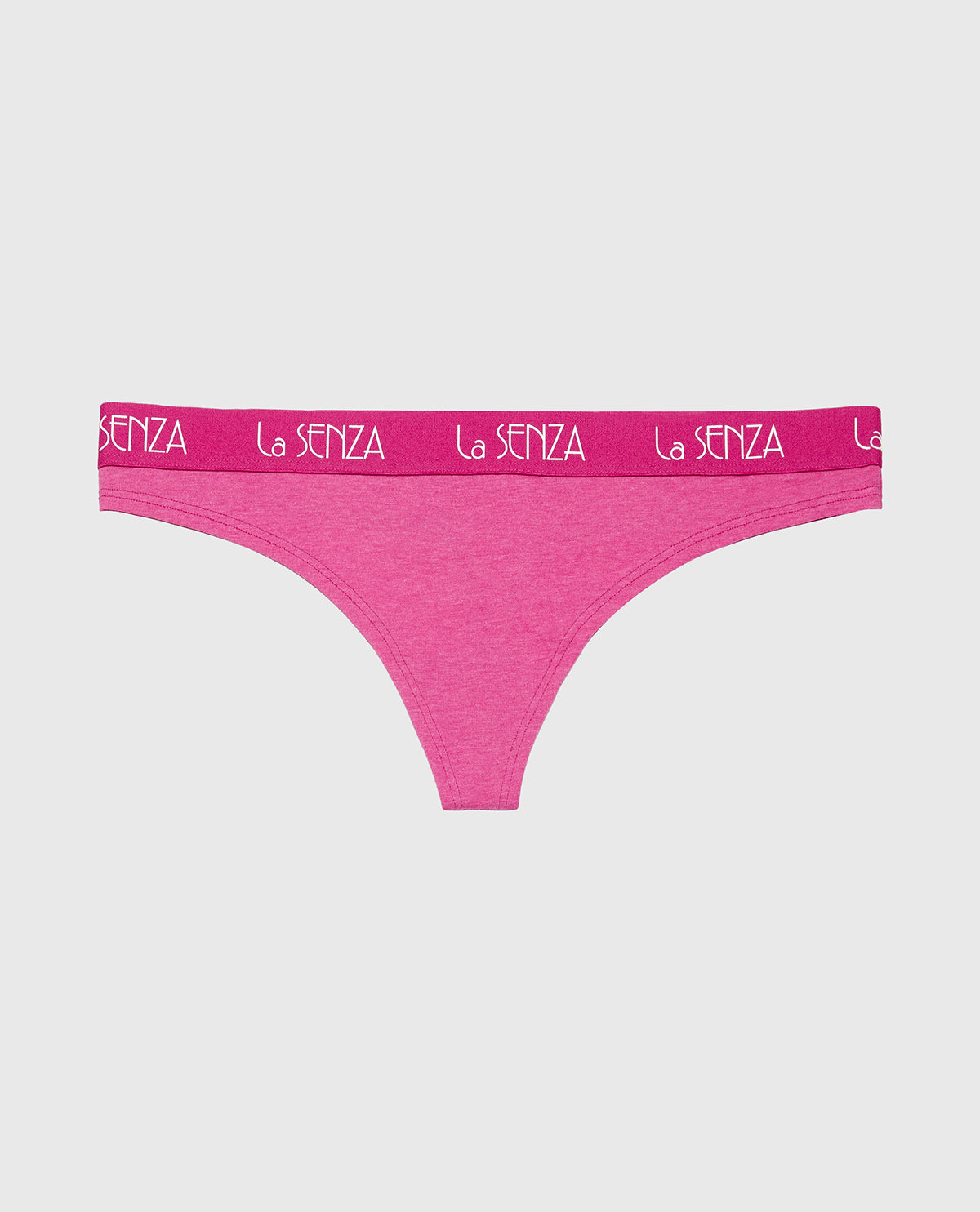 La Senza Thong Panty with Art Deco Logo in Fuchsia Red Heather