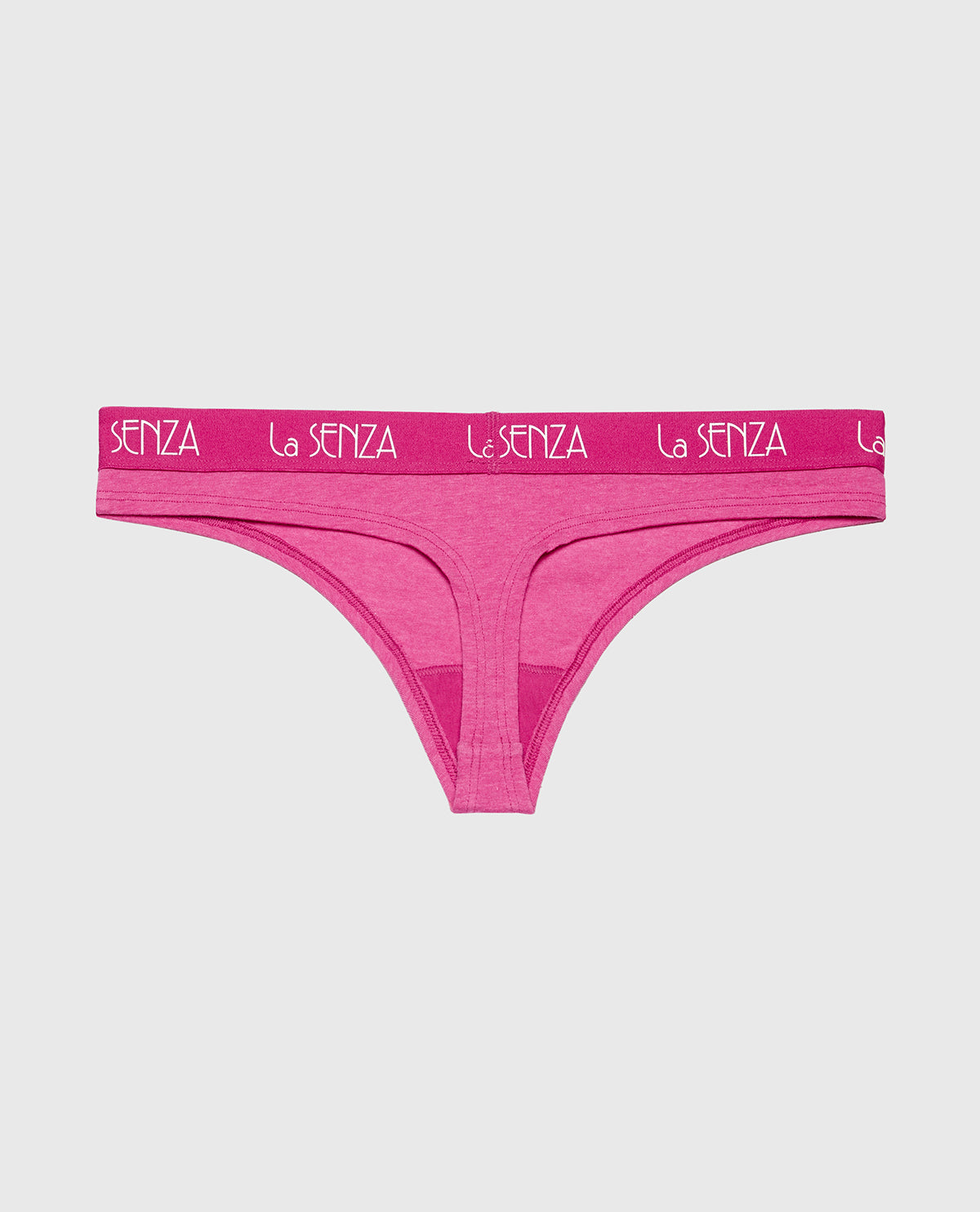 La Senza Thong Panty with Art Deco Logo in Fuchsia Red Heather