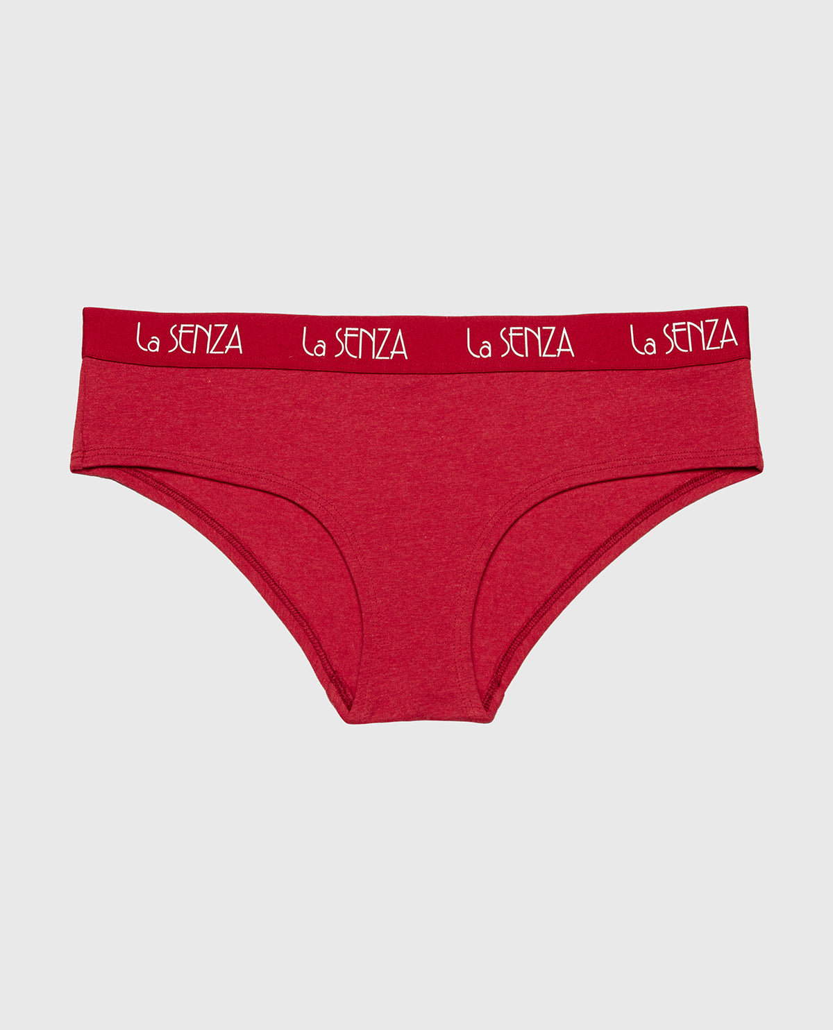 La Senza Art Deco Logo Hipster Panty in Crimson Heather