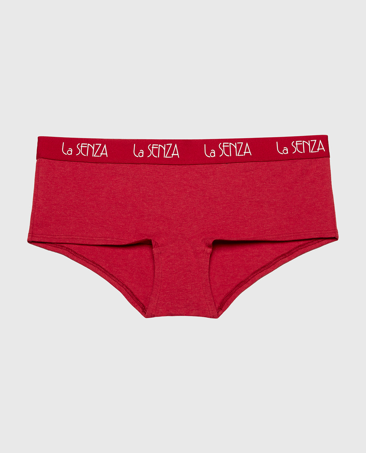 La Senza Boyshort Panty with Art Deco Logo in Crimson Heather