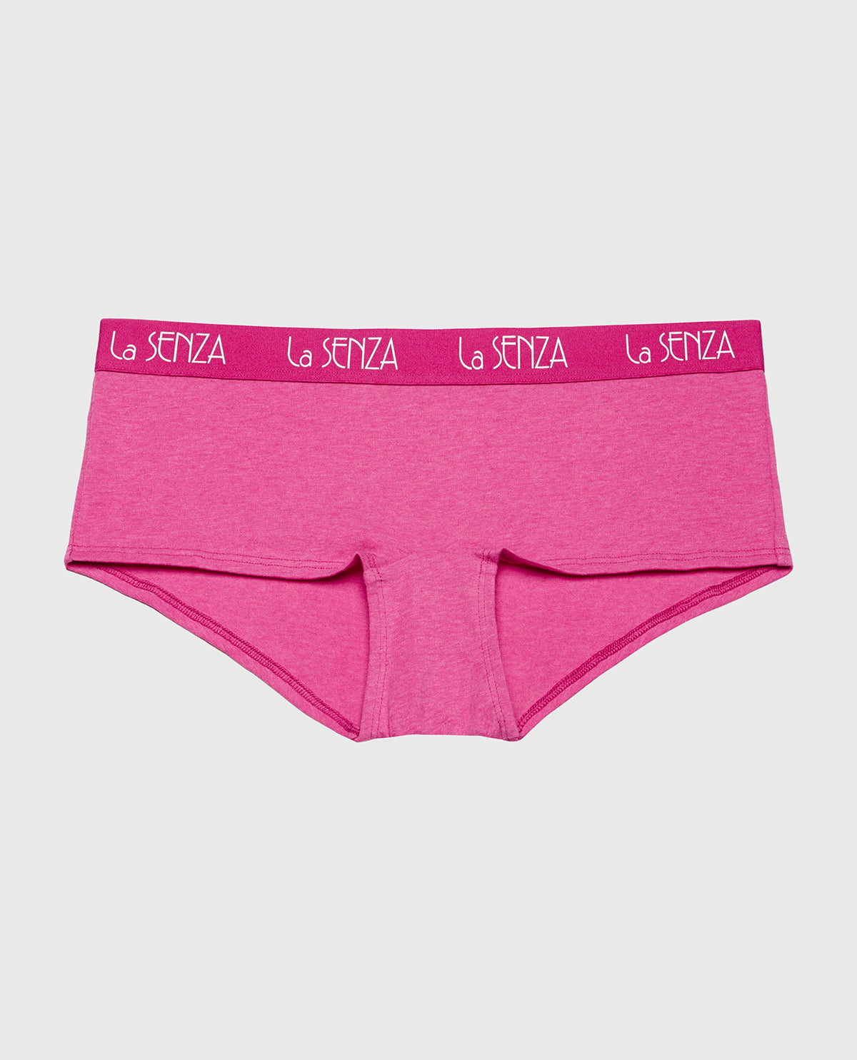 La Senza Boyshort Panty with Art Deco Logo in Fuchsia Red Heather