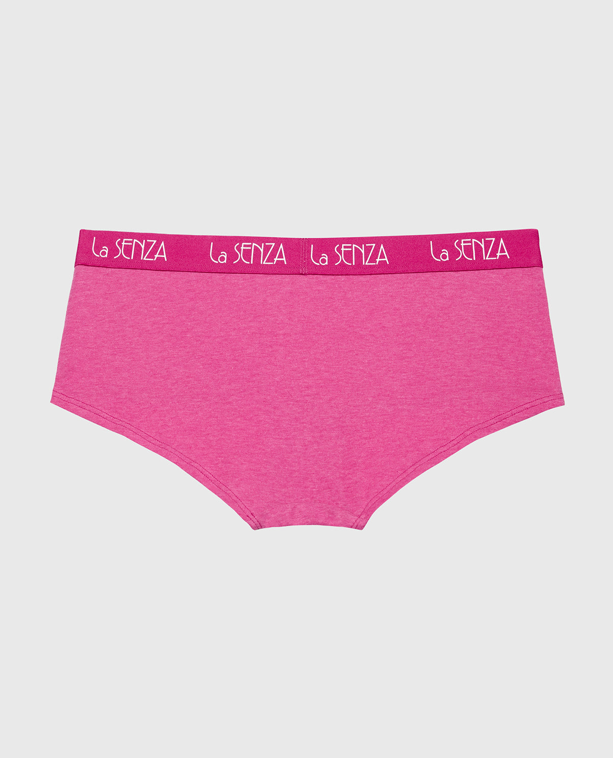 La Senza Boyshort Panty with Art Deco Logo in Fuchsia Red Heather