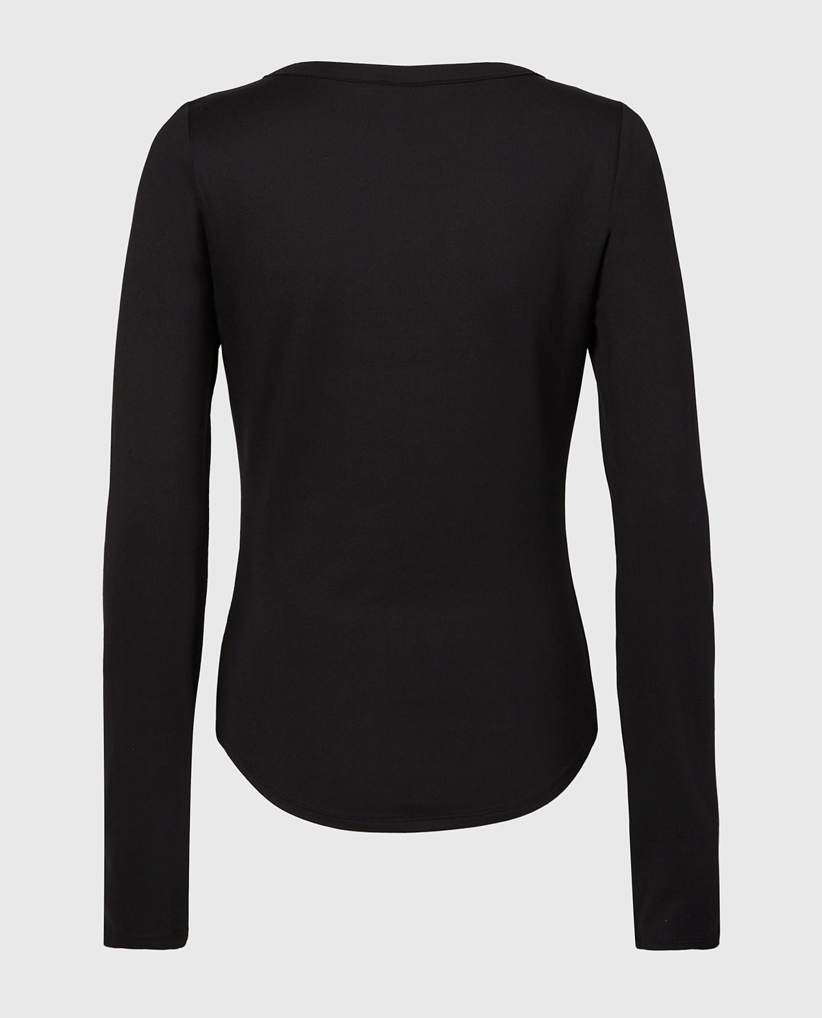 La Senza Haut à manches longues en jersey brossé à encolure en V smoking noir